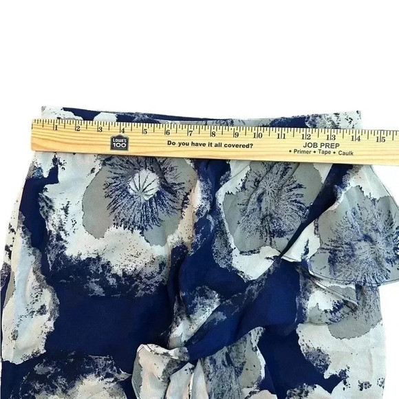 3.1 Phillip Lim 100% Silk Skirt Blue White Size 6 Midi - Picture 6 of 6